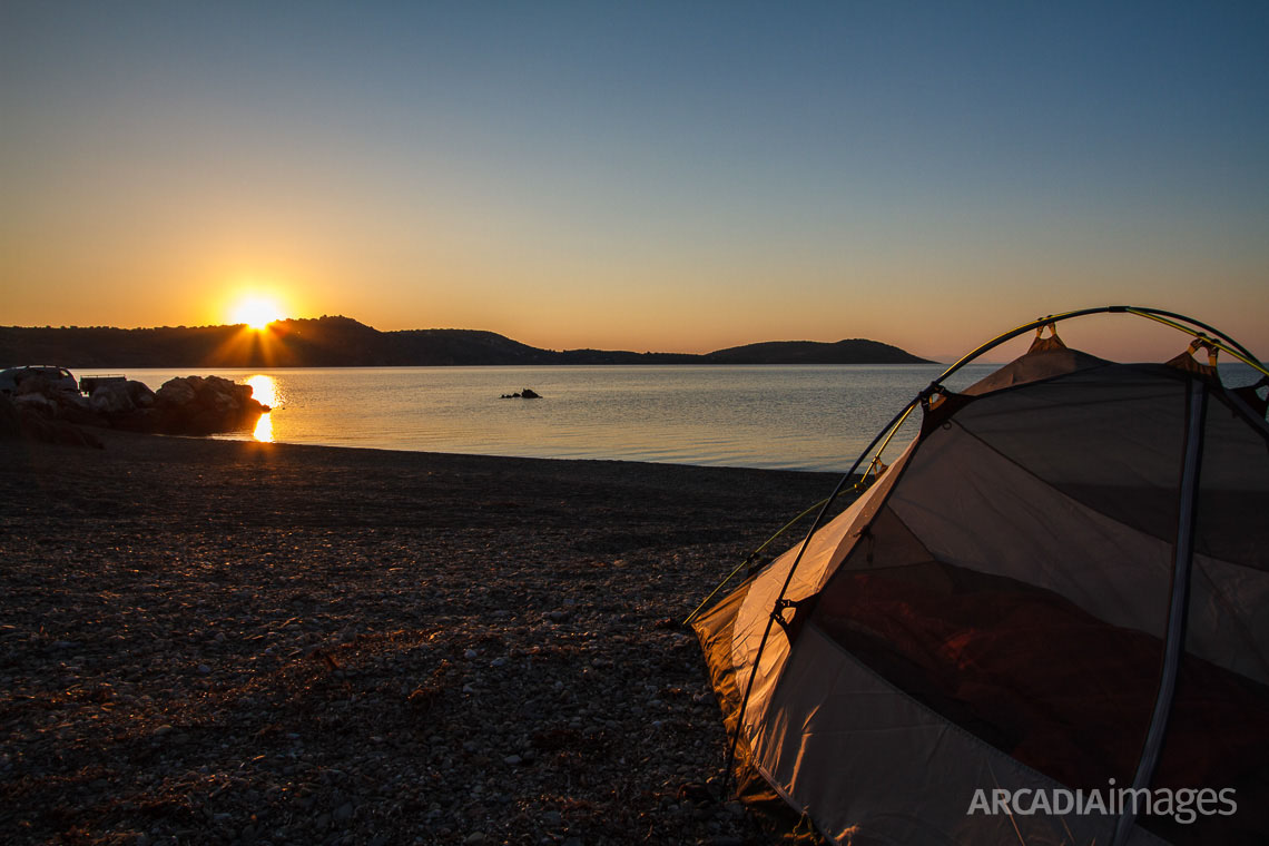 Sunrise at Agia Varvara beach, Skoutari, Laconia, Peloponnese